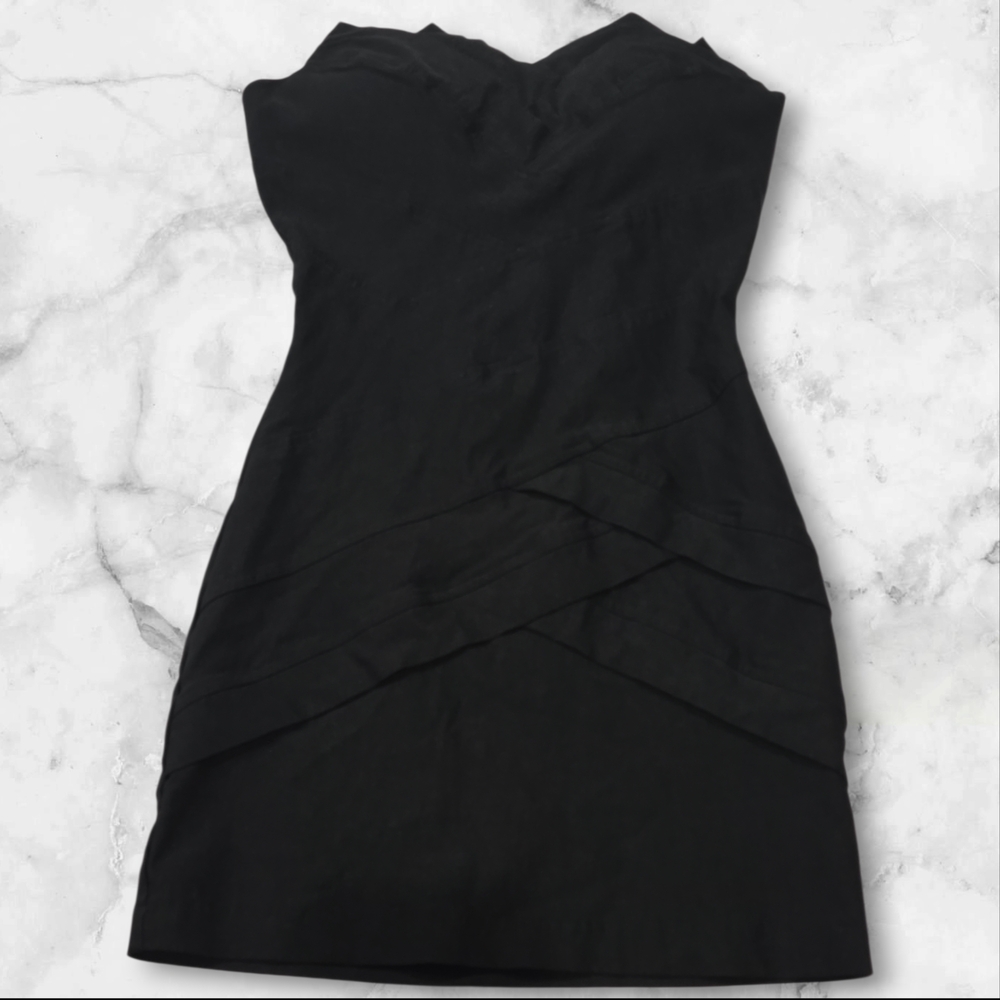 Body Central Strapless Black Dress LBD Size Medium (M) B69